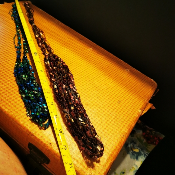 Multi Strand Braided Fabric Necklace Pair - Picture 17 of 17